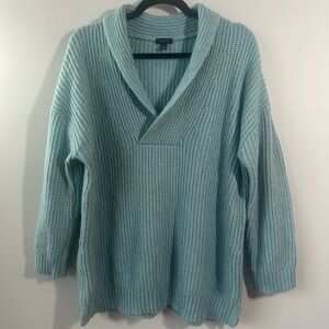 Talbots Teal Cowl Neck Sweater